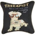 Manual Woodworkers & Weavers Manual Woodworkers & Weavers SDPTWN 12 in. My Therapist has a Wet Nose Decorative Pillow SDPTWN